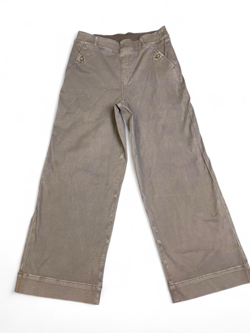 SPANX Wide Leg Chinos - Taupe Brown/ Mauve Size Large